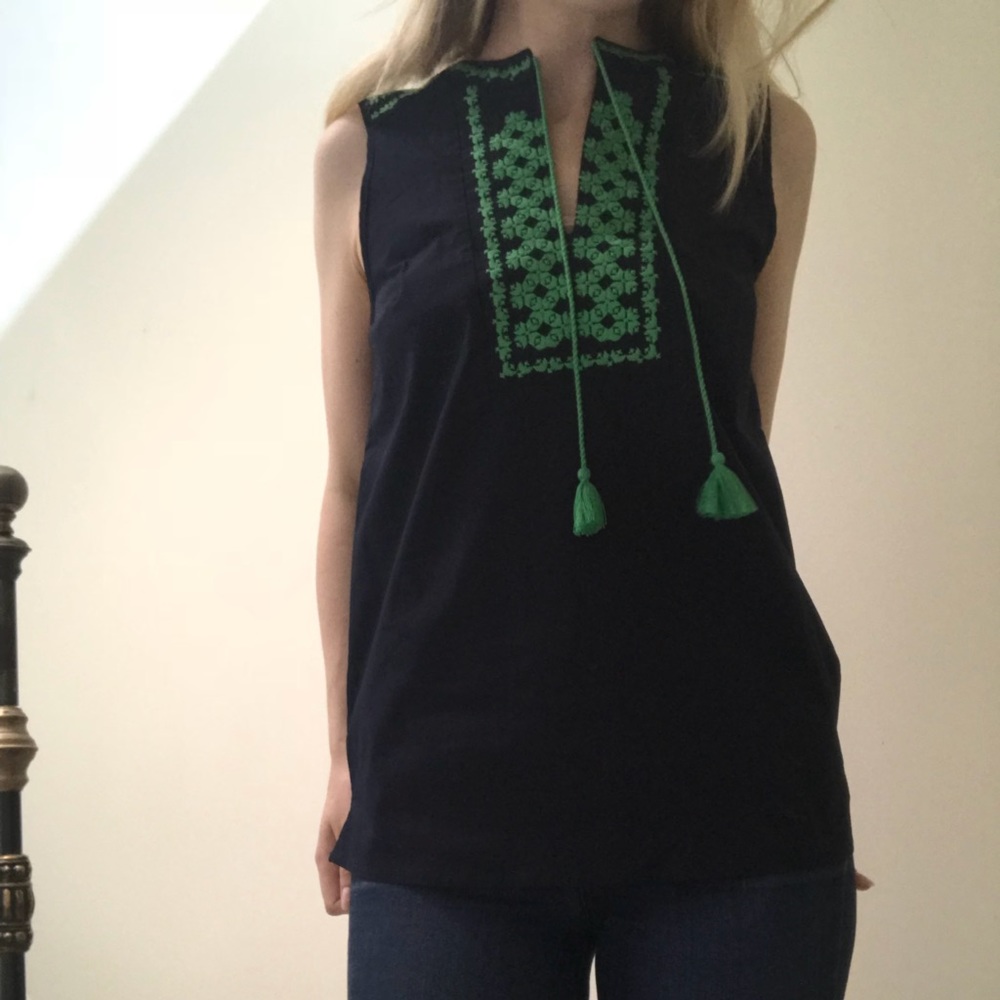 J. Crew Navy Blouse